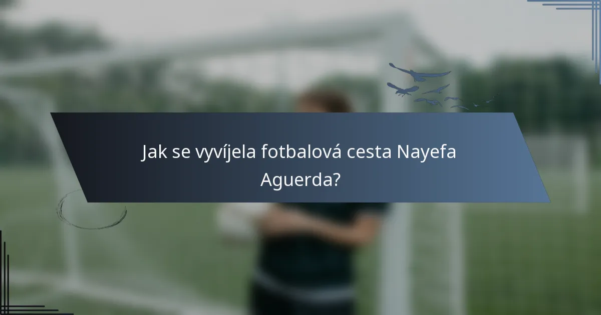 Jak se vyvíjela fotbalová cesta Nayefa Aguerda?