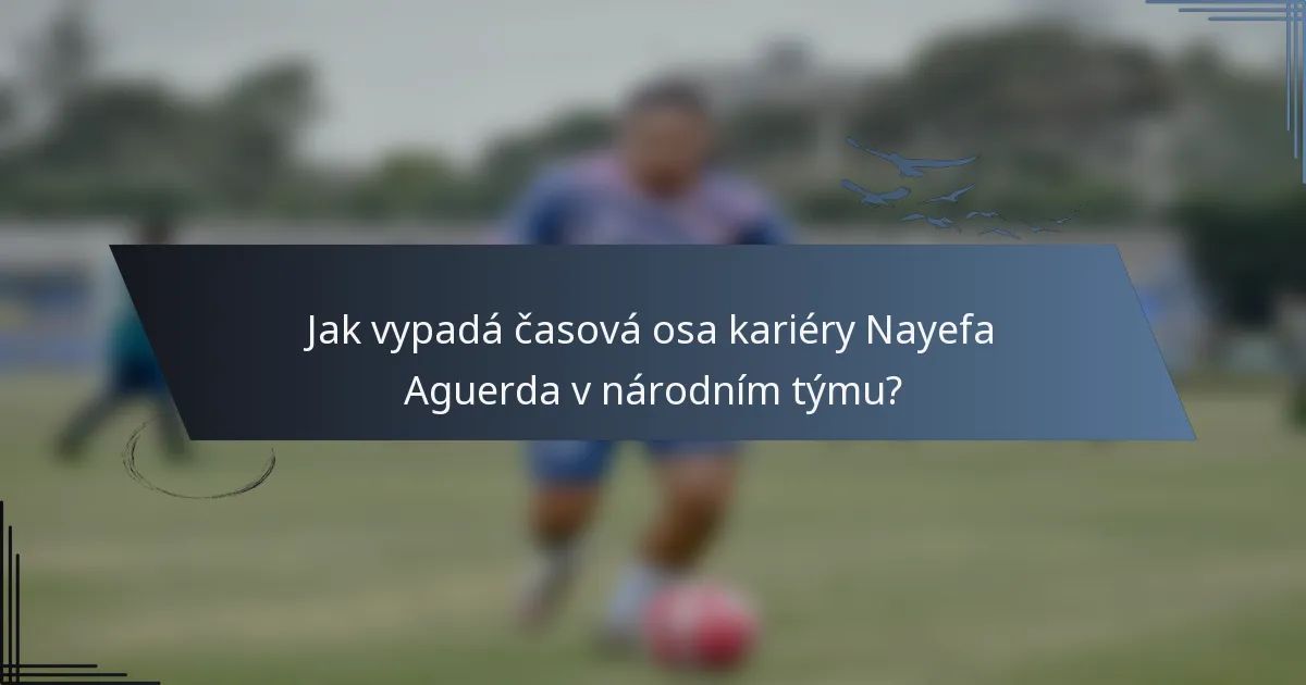 Jak vypadá časová osa kariéry Nayefa Aguerda v národním týmu?