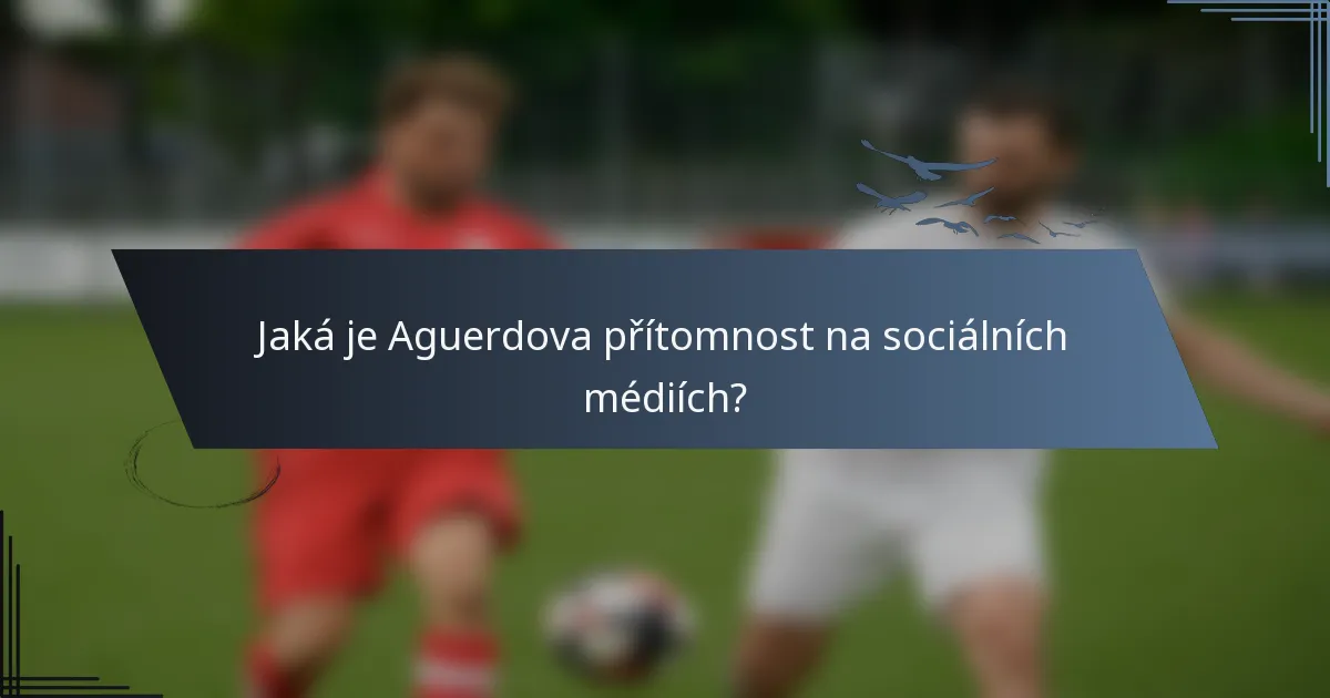 Jaká je Aguerdova přítomnost na sociálních médiích?